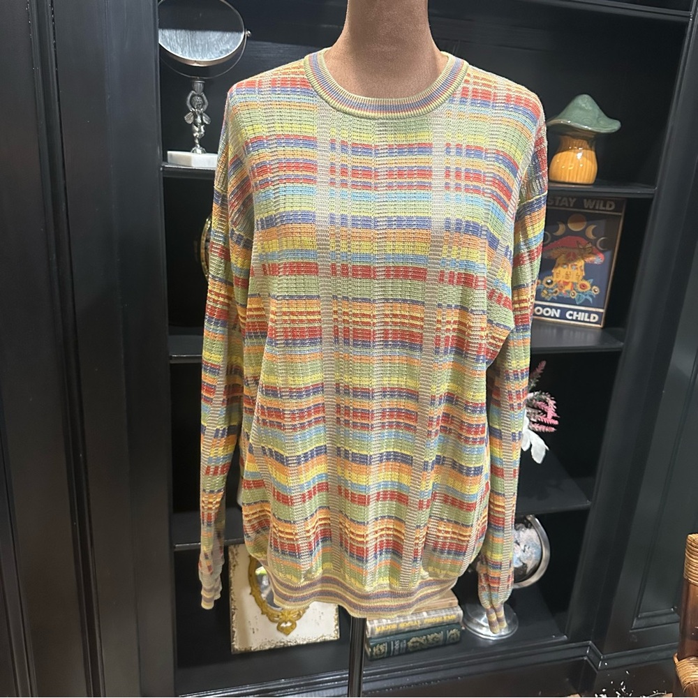 Tricots St Raphael Silk Sweater Multi colored Size Large Unisex